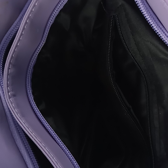 Purple Multi Compartment Satchel Shoulder Bag - Picture 5 of 6